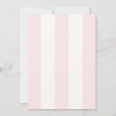 Elegant Preppy Pink Stripe Valentijn Baby shower Kaart (Achterkant)