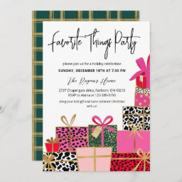 Elegant Presents Favorite Things Party Holiday Kaart