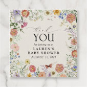 Elegant Pressed Flowers Waterverf Dank u Bedankjes Labels (Voorkant)