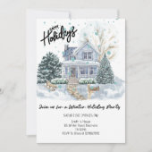 Elegant “Prettig Feest” Winterfeestje Kaart (Voorkant)