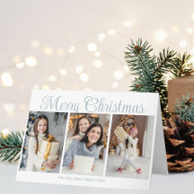 Elegant Prettig Kerstfeest 2026 Familie Foto Colla