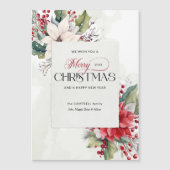 Elegant Prettig Kerstfeest Botanisch Niet-Foto (Voorkant)