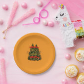 elegant Prettig kerstfeest Papieren Bordje (Feest)