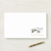 Elegant Prettig Kerstfeest Post-it® Notes (Op bureau)