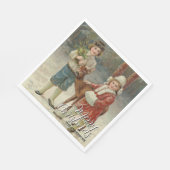 Elegant Prettig Kerstfeest Winter Kinderen Servet (Hoek)
