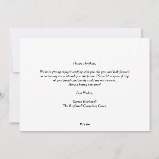 Elegant Prettige feestdagen Black Gold Custom Busi Feestdagenkaart (Achterkant)