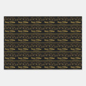 Elegant Prettige feestdagen Black Gold Custom Busi Inpakpapier Vel (Voorkant 2)