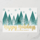 Elegant Prettige feestdagen Custom Green Forest Go (Voorkant)