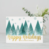 Elegant Prettige feestdagen Custom Green Forest Go (Staand Voorkant)