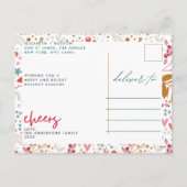 Elegant Prettige feestdagen kerstfoto (Achterkant)