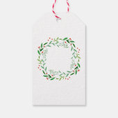 Elegant Prettige feestdagen KerstLaurel Wreath Cadeaulabel (Achterkant)