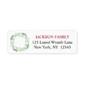 Elegant Prettige feestdagen KerstLaurel Wreath Etiket (Voorkant)