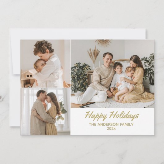 Elegant Prettige feestdagen met kerstkaart (Voorkant)