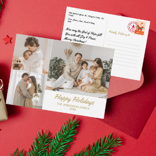 Elegant Prettige feestdagen met kerstkaart