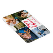 elegant prettige feestdagen rood 4 foto ' s collag magneet (Rechterzijde)