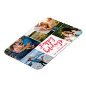 elegant prettige feestdagen rood 4 foto ' s collag magneet