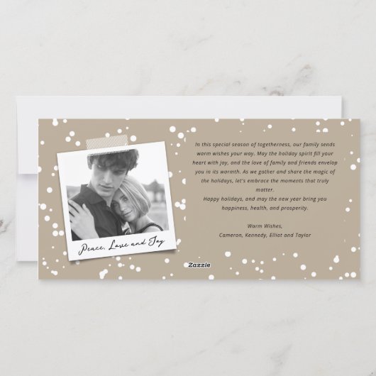 Elegant Prettigste Feestdagen Fancy Script 4 Foto Feestdagenkaart (Achterkant)