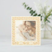 Elegant Pretty Pastel Chic Photo Happy Easter Eggs Feestdagenkaart (Staand voorkant)