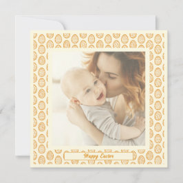 Elegant Pretty Pastel Chic Photo Happy Easter Eggs Feestdagenkaart