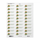 Elegant Prickly Pear & Oranje Cactus Flowers Etiket (Full Sheet)
