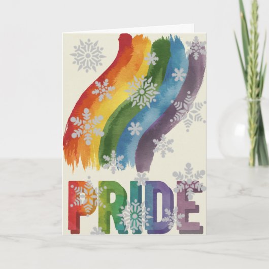 Elegant Pride Art Gay Kerst Kaart (Voorkant)