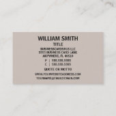 Elegant Priest Collar Visitekaartje (Achterkant)