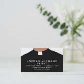 Elegant Priest Collar Visitekaartje (Staand voorkant)