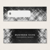 Elegant Prijs Label Glamoureuze Sparks Zwart Mini Visitekaartjes (Voorkant /achterkant)