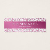 Elegant Prijs Label Modern Swirls Roze Mini Visitekaartjes (Achterkant)
