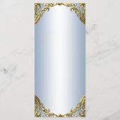 Elegant Prince Baby shower Menu (Achterkant)