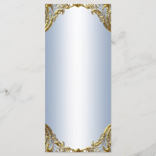 Elegant Prince Baby shower Menu (Achterkant)