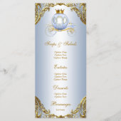 Elegant Prince Baby shower Menu (Voorkant)