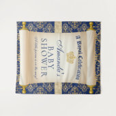 Elegant Prince Baby shower Verticale achtergrond Wandkleed (Voorkant (horizontaal))