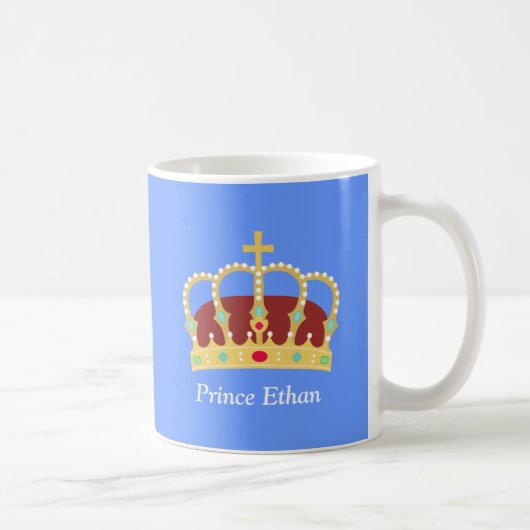 Elegant Prince Crown with Jewels for Boys Koffiemok (Rechts)