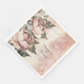 Elegant Prince Jardinier Pink Rose Gold Wedding Servet (Hoek)
