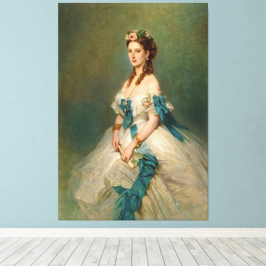 Elegant Princess Alexandra Portrait Canvas Afdruk (Insitu (Houten vloer))