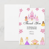 Elegant Princess Birthday Celebration Bedankkaart (Voorkant / Achterkant)