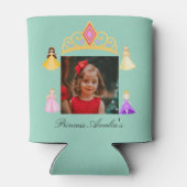 Elegant Princess Birthday Celebration Blikjeskoeler (Achterkant)