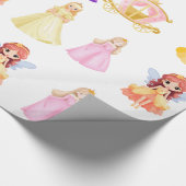 Elegant Princess Birthday Celebration Cadeaupapier (Hoek)