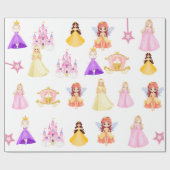 Elegant Princess Birthday Celebration Cadeaupapier (Vlak)