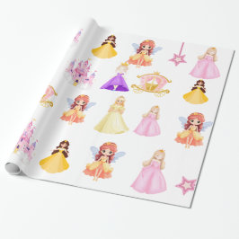 Elegant Princess Birthday Celebration Cadeaupapier