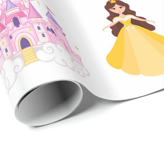 Elegant Princess Birthday Celebration Cadeaupapier (Rol Hoek)