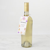 Elegant Princess Birthday Celebration Flessenhanger (Schuin)