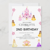 Elegant Princess Birthday Celebration Kaart (Voorkant)