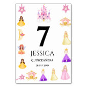 Elegant Princess Birthday Celebration Kaart (Voorkant)