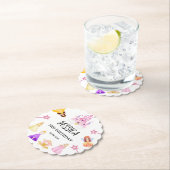 Elegant Princess Birthday Celebration Kartonnen Onderzetters (Insitu)