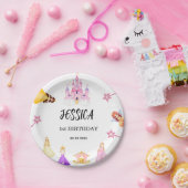 Elegant Princess Birthday Celebration Papieren Bordje (Feest)