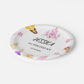 Elegant Princess Birthday Celebration Papieren Bordje (Gekanteld)