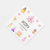 Elegant Princess Birthday Celebration Servet (Hoek)