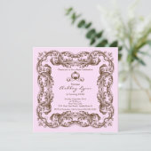 Elegant  Princess Birthday Party Invitation Kaart (Staand voorkant)